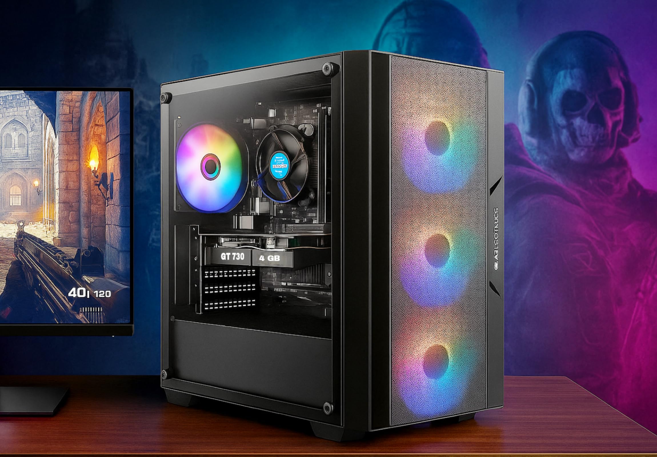 小型PC Core i5 8400/16GBRAM/Geforce1050Ti METHEI Gaming Desktop PC Computer